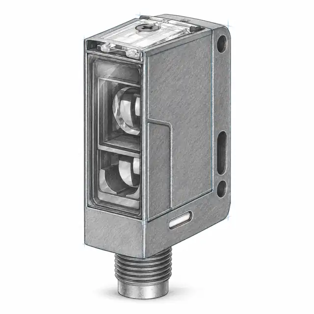 Диффузный датчик с подавлением заднего фона Leuze HT15/4X-M12 — техническая иллюстрация