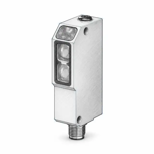 Диффузный датчик с подавлением заднего фона Leuze FRKR 95/44-150 L — техническая иллюстрация