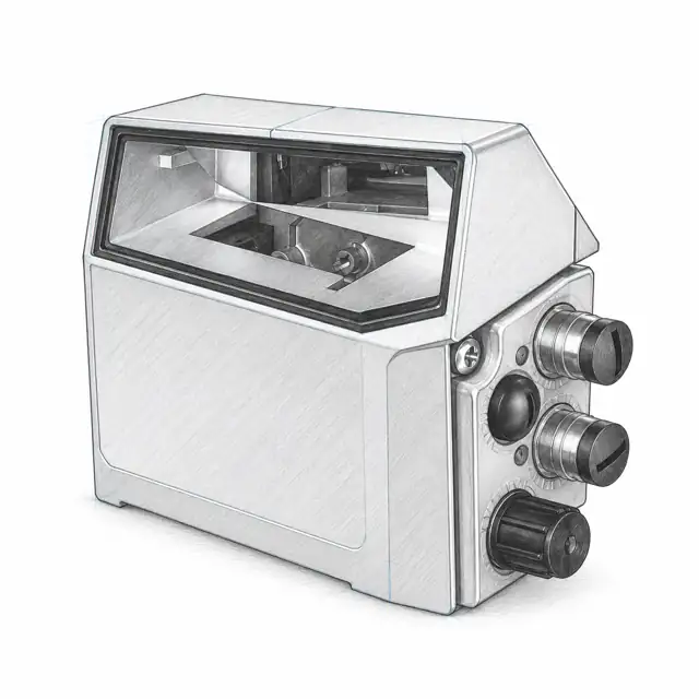 Система позиционирования по штрих-коду Leuze BPS 348i SM 100 D H — техническая иллюстрация