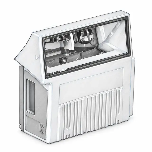 Стационарный считыватель штрих-кода Leuze BCL 300i R1 F 100 D — техническая иллюстрация
