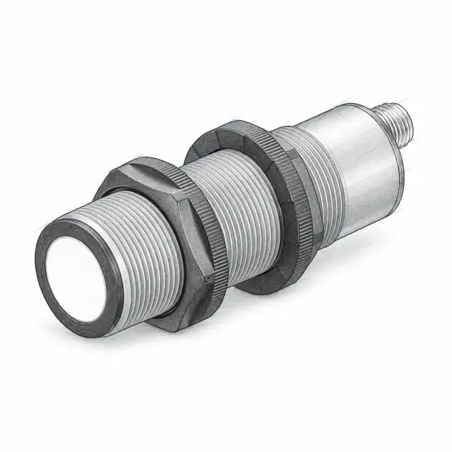 Ультразвуковой датчик Leuze HTU330-3500.3/4PK-M12 — техническая иллюстрация