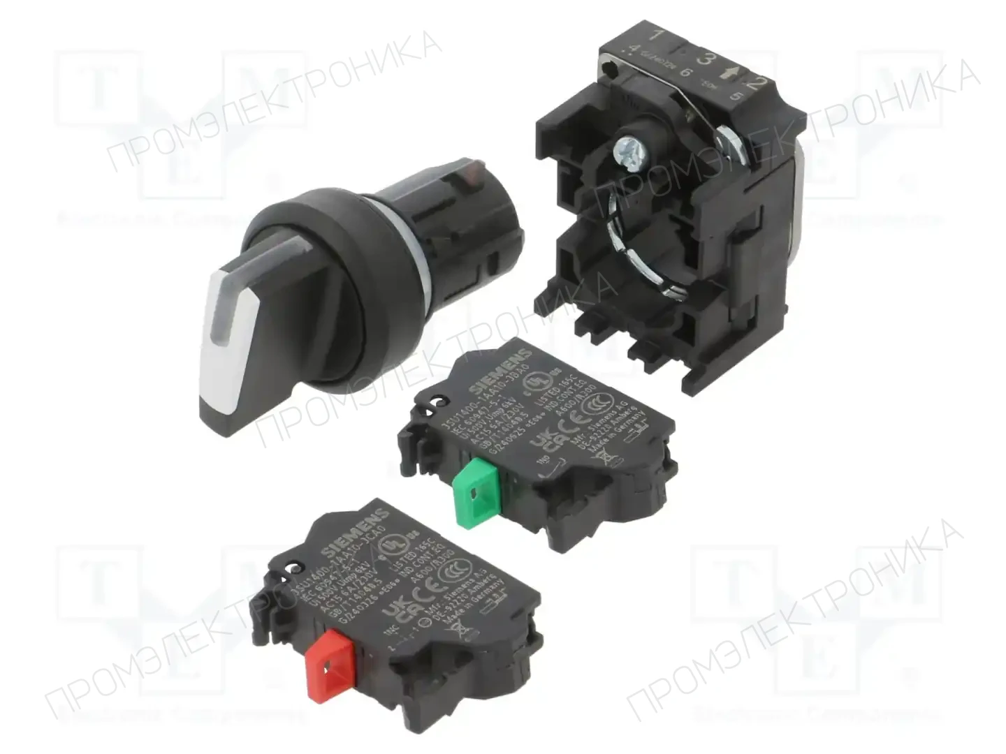 SIEMENS 3SU1100-2BF60-3MA0 — Переключатели панельные стандартные 22мм
