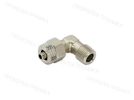 Ниппель измерения давления воздуха угловой 4/6 мм - R1/8" Ecoflam 65325426