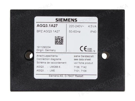 Усилитель сигнала пламени Elco AGQ3.1A27 65113521