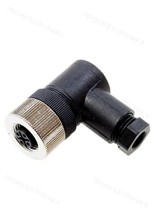 Китай K-DOS-1205-W, гнездо 5 контактов для датчика угловое, гайка М12  IP67 (=DOS-1205-W)