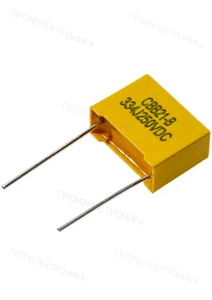 JEC JMPPB334J0250DH1520, Конденсатор плёночный 0.33 мкФ 5% 250 VDC P=15мм d0.8, 7.5*13.5*18 =B32652A3334