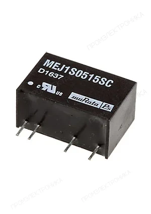 Murata PS MEJ1S0515SC, DC/DC преобразователь на плату 1Вт 5-15В Single 5.2кВ