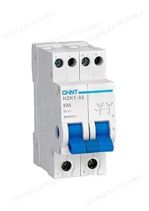 CHINT 643001, Модульный переключатель NZK1-32 2P 32А 3 положения