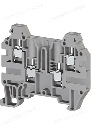Klemsan 324919, Клемма 4-х выв., с зоной размыкания, 2,5 мм.кв., (серая); AVK 2.5 CF