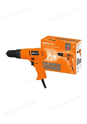 TDM Electric SQ1030-0101, Шуруповерт сетевой СШ-280, 280 Вт, 12.5 Нм, БЗП, шнур 5 м, "Рубин"