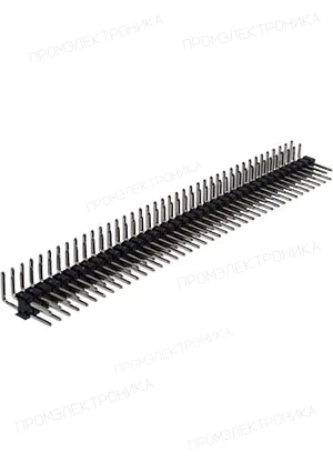 NXU PLD-80R, тип2 вилка штыревая 2.54мм 2x40 угловая 13x8мм (112-A-DRV80G)