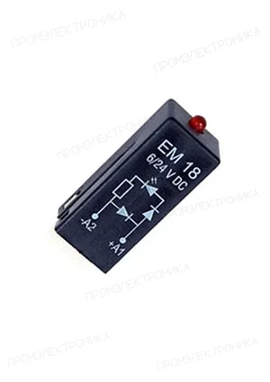 TE Connectivity 5-1415036-1, PTML0024_Красный светодиод 6 24 VDC с защитным диодом (стандартная полярность, A1+, A2-