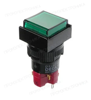 DECA D16LMS1-1ABOG, кнопка без фиксации 250В 5А