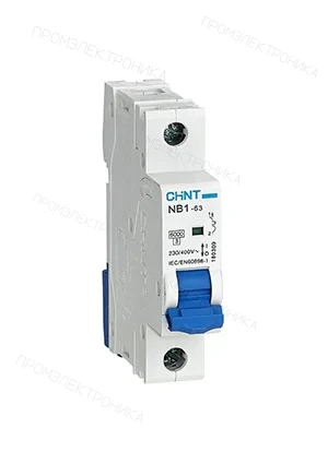 CHINT 179614, Авт. выкл. NB1-63 1P 10A 6кА х-ка C (DB)