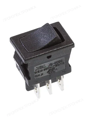 Switronic JS-606QB2BBOT-G, переключатель клавишный 2xON-ON 250B 10A (аналог для R13-66)