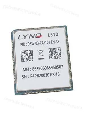 Mobiletek L510EN-3S, LTE-модуль сотовой связи 2G, CAT1, RTOS, 21.5x25мм, GSM/GNSS, -40 +85C