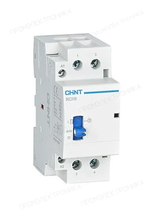 CHINT 257451, Контактор модульный с ручн. упр. NCH8-63M/02 AC220-240В 50/60Гц