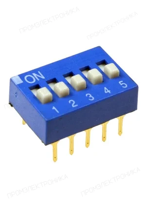 Switronic DS-05BBU-G, DIP переключатель 5 поз. (аналог для SWD 1-5 ВДМ 1-5)