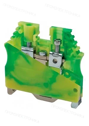 Klemsan 334140, Клеммник на DIN-рейку 10 мм.кв., (земля); AVK6/10T