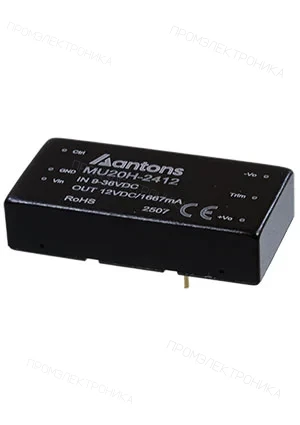 ANTONS POWER MU20H-2405, DC/DC Regulated URB2405LD-20WR3 = URB2405LD-20WR3