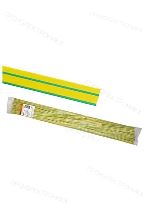 TDM Electric SQ0518-0224, Термоусаживаемая трубка ТУТнг 12/6 желто-зеленая по 1м (50 м/упак)