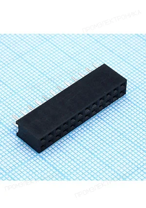 CONNFLY DS1023-2x12S21, гнездо на плату 2.54мм 2х12 прямое PBD-24