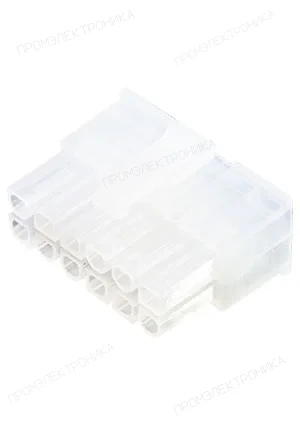 KLS MF-2x6F (MF-12F), розетка на кабель БЕЗ КОНТАКТОВ 4.2мм Mini-Fit (L-KLS1-4.20-2X06-MH)