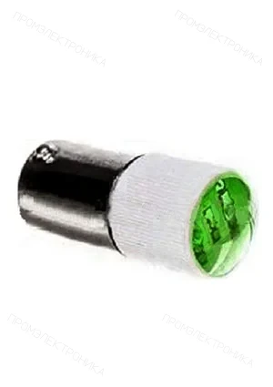 EMAS LED220Y, Светодиод 220В под патрон Ва9S, зеленый LED220Y