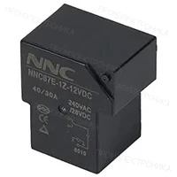 NCR NNC67E-1Z 24VDC, Реле, 24В, 240В АС, 30А, 1FormC, =NRP15-C-24D