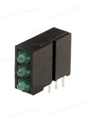 Kingbright L-2060NA/3GD, светодиодная сборка 3шт. зелёная