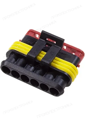LHE 215000610175, аналог 282090-1 SUPERSEAL1.5, корпус розетки 6 контактов