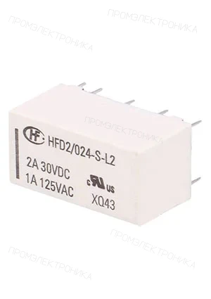 HONGFA HFD2/024-S-L2-A, Миниатюрное реле, 24VDC, 250 V ,3A, = G6A2K-274P15 DC24
