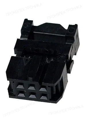 KLS IDC-06F, гнездо на шлейф шаг 2.54мм (L-KLS1-204-06-B)