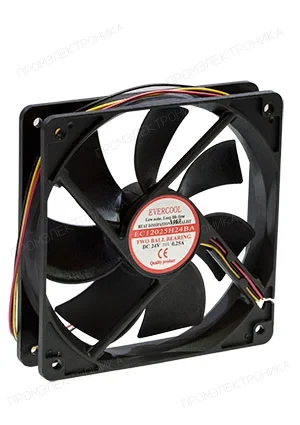 EVERCOOL EC12025H24BA, вентилятор 120*120*25мм 24В + крепеж