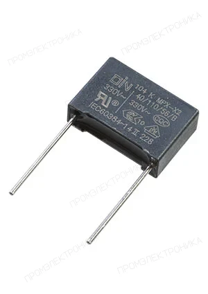 DIN X2104K2FAE70AAH/ZDIN, X2 конденсатор 0.1мкФ 305В ac 10% Р=15 18х12х6 аналог B32922C3104K000