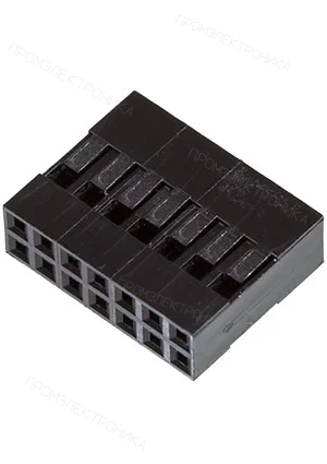 CONNFLY I-DS1071-SCB02x7, гнездо на кабель 2x7, шаг 2.54мм, без контактов