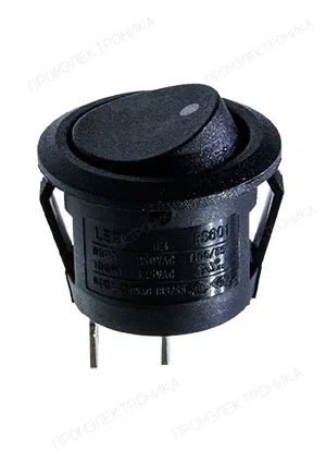 Gangyuan RS601C-1010051BB, переключатель клавишный ON-OFF 250B 6A черный (= RL3-5ABBAT-H-G, R13-112ABBAT)