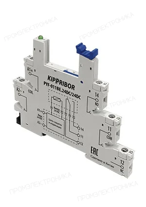 Кипприбор PYF-011BE/3.24DC.24DC, 3-ярусная монтажная колодка с винтовыми клеммами для 1-контактного интерфейсн