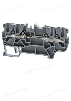 Klemsan 307389, Клеммник пруж.быстрозажимной (Push in), 4-х выводной, 2,5мм.кв., (серый); PYK 2,5С
