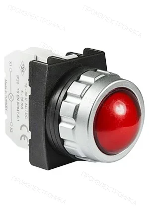 EMAS B060XK, Арматура сигнальная красная со светодиодом 12-30 В перем. и пост. тока