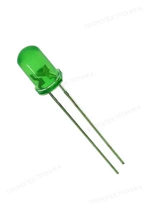 G-NOR GNL-3014GT, Светодиод зеленый 20 d=3мм 30мКд 565нМ (Green)