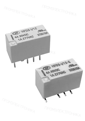 HONGFA HFD3-I/12SR, Миниатюрное сигнальное реле, 12VDC, SMT, = 5-1393789-1 (V23079G2003B301)