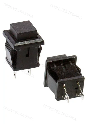 Switronic PB-02B-G, кнопка без фиксации 250В 0.5А черная (аналог для SPA-108B1 PSW9A)