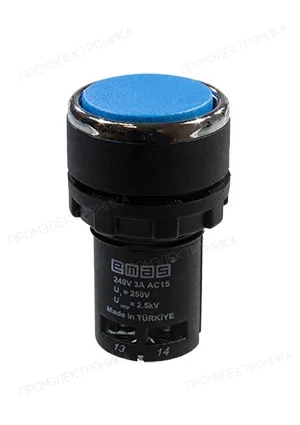 EMAS MB100DM, Кнопка нажимная моноблочная 22мм, IP40, 1НО