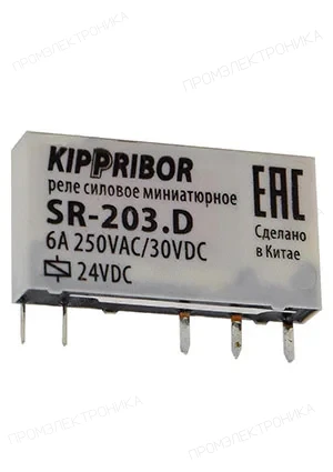 Кипприбор SR-203.D, Реле промежуточное, 1-конт., 24VDC, 6A/250V