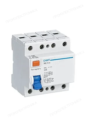 CHINT 200224, УЗО NL1-63 4P 40A 30mA 6kA тип AC (DB)