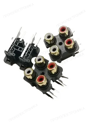 Dragon City RS-407, RCA JACK 4 разъема на плату