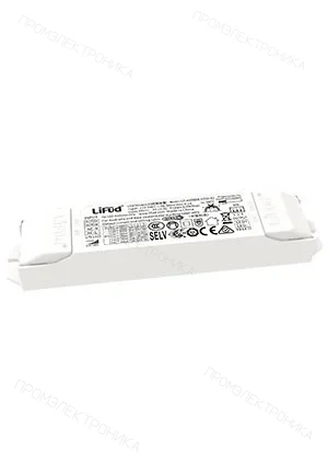 Lifud LF-AAD008-0350-42, LED драйвер, 8Вт, вх 220-240В AC, вых 100-350мА 9-42В DC, изол, пласт, DALI/PUSH