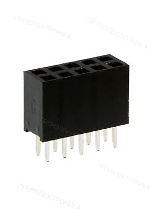 KLS PBD-10, гнездо на плату шаг 2.54мм 2x5 прям. (L-KLS1-208-2-10-S)
