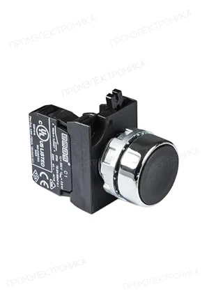 EMAS CM101DH, Кнопка нажимная круглая черная (2НО)